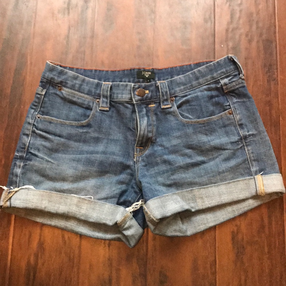 J Crew size 4 blue jean shorts